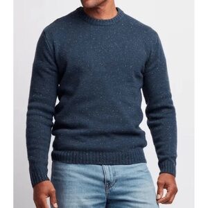 Line of Trade Men’s Donegal Wool Corduroy Elbow Patch Sweater Medium Old Money